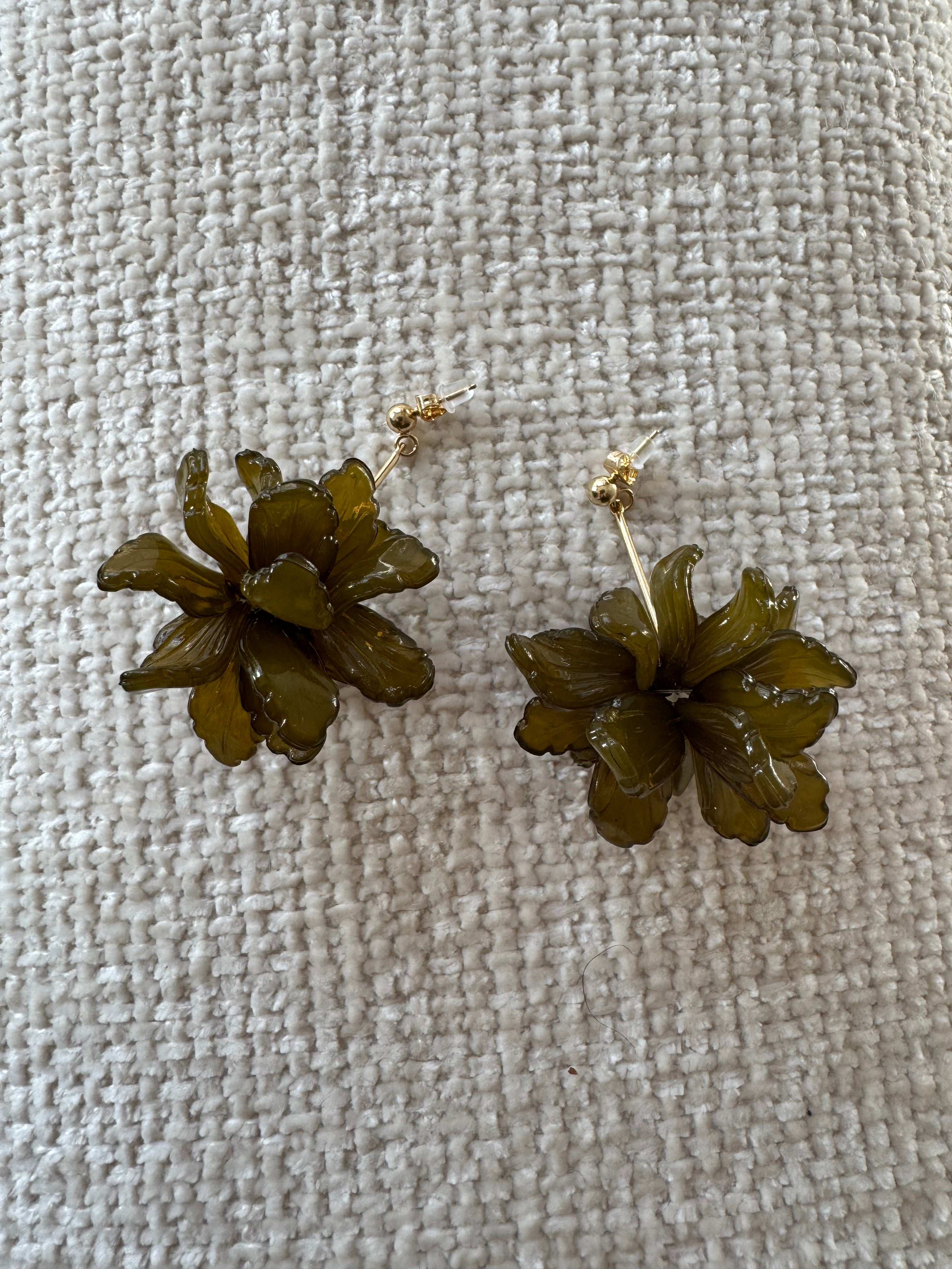 Pendientes flor redonda
