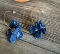 Pendientes flor azules