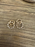 Pendientes circulo brillos