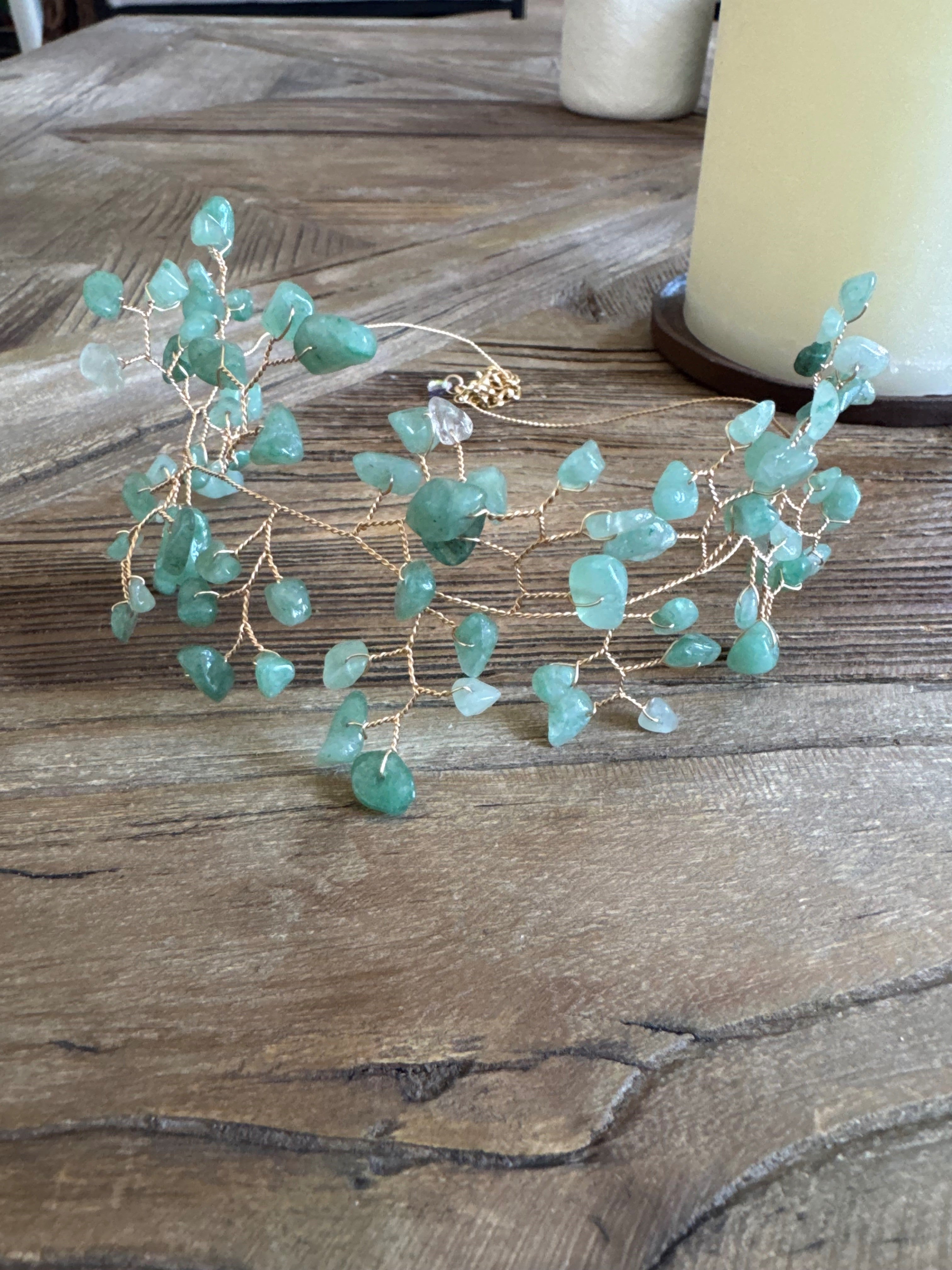 Gargantilla coral azul